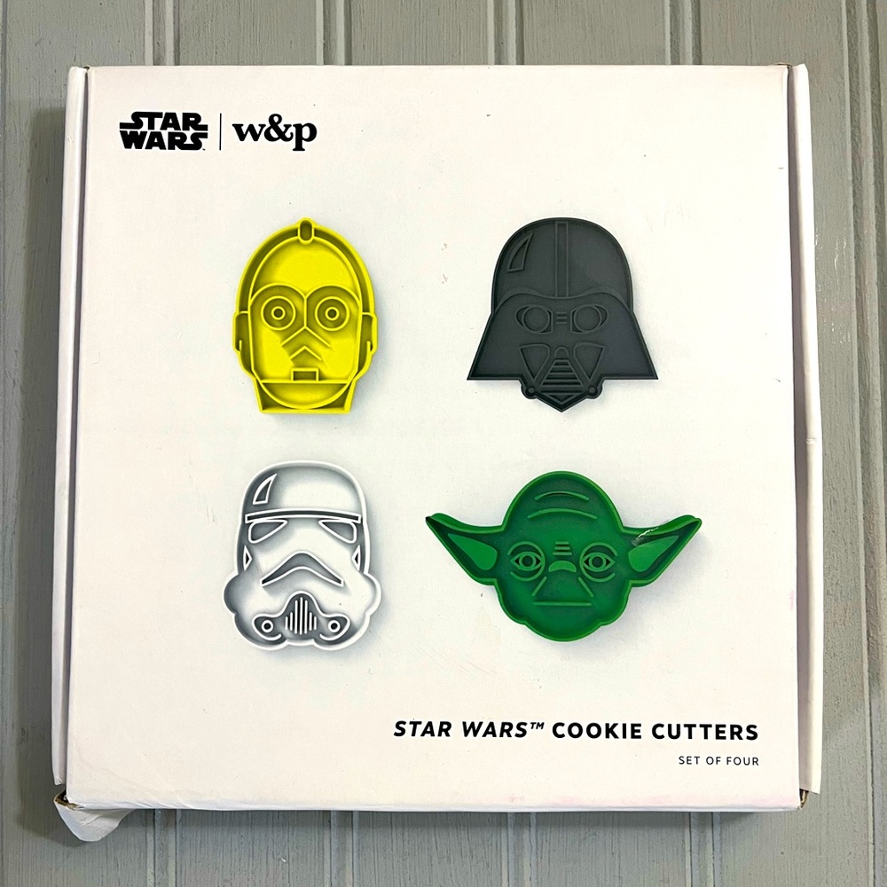 W&P Star Wars 4 Piece Cookie Cutters Set Darth Vader Yoda Stormtrooper C3PO